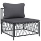 vidaXL 8-tlg. Garten-Lounge-Set mit Kissen Anthrazit Stahl vidaXL 8-tlg. Garten-Lounge-Set mit Kissen Anthrazit Stahl