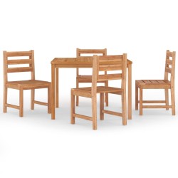 vidaXL 5-tlg. Garten-Essgruppe Massivholz Teak