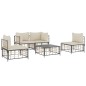 vidaXL 5-tlg. Garten-Lounge-Set mit Kissen Anthrazit Poly Rattan vidaXL 5-tlg. Garten-Lounge-Set mit Kissen Anthrazit Poly Rattan