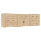 vidaXL Sideboards 3 Stk. Sonoma-Eiche Holzwerkstoff vidaXL Sideboards 3 Stk. Sonoma-Eiche Holzwerkstoff