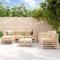 vidaXL 7-tlg. Garten-Lounge-Set mit Kissen Massivholz vidaXL 7-tlg. Garten-Lounge-Set mit Kissen Massivholz