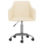 Esszimmerstühle 2 Stk. Drehbar Creme Stoff Esszimmerstühle 2 Stk. Drehbar Creme Stoff