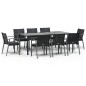vidaXL 9-tlg. Garten-Essgruppe mit Kissen Poly Rattan und Stahl vidaXL 9-tlg. Garten-Essgruppe mit Kissen Poly Rattan und Stahl