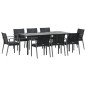 vidaXL 9-tlg. Garten-Essgruppe mit Kissen Poly Rattan und Stahl vidaXL 9-tlg. Garten-Essgruppe mit Kissen Poly Rattan und Stahl