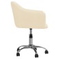 Esszimmerstühle 2 Stk. Drehbar Creme Stoff Esszimmerstühle 2 Stk. Drehbar Creme Stoff