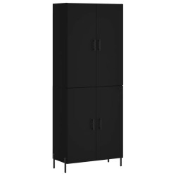 vidaXL Highboard Schwarz 69,5x34x180 cm Holzwerkstoff