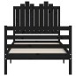 vidaXL Massivholzbett mit Kopfteil Schwarz 90x200 cm vidaXL Massivholzbett mit Kopfteil Schwarz 90x200 cm