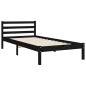 vidaXL Massivholzbett mit Kopfteil Schwarz 90x200 cm vidaXL Massivholzbett mit Kopfteil Schwarz 90x200 cm