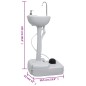vidaXL Tragbare Campingtoilette mit Waschbecken vidaXL Tragbare Campingtoilette mit Waschbecken