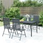 vidaXL 5-tlg. Garten-Essgruppe Anthrazit Stahl vidaXL 5-tlg. Garten-Essgruppe Anthrazit Stahl