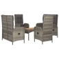 vidaXL 5-tlg. Garten-Essgruppe mit Kissen Grau Poly Rattan vidaXL 5-tlg. Garten-Essgruppe mit Kissen Grau Poly Rattan