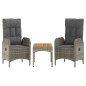 vidaXL 5-tlg. Garten-Essgruppe mit Kissen Grau Poly Rattan vidaXL 5-tlg. Garten-Essgruppe mit Kissen Grau Poly Rattan