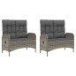 vidaXL 5-tlg. Garten-Essgruppe mit Kissen Grau Poly Rattan vidaXL 5-tlg. Garten-Essgruppe mit Kissen Grau Poly Rattan