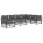 vidaXL 8-tlg. Garten-Lounge-Set mit Kissen Anthrazit Poly Rattan vidaXL 8-tlg. Garten-Lounge-Set mit Kissen Anthrazit Poly Rattan