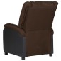 Massagesessel Dunkelbraun Kunstleder und Stoff Massagesessel Dunkelbraun Kunstleder und Stoff
