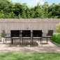vidaXL 9-tlg. Garten-Essgruppe mit Kissen Poly Rattan und Stahl vidaXL 9-tlg. Garten-Essgruppe mit Kissen Poly Rattan und Stahl