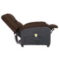 Massagesessel Dunkelbraun Kunstleder und Stoff Massagesessel Dunkelbraun Kunstleder und Stoff