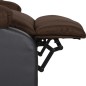 Massagesessel Dunkelbraun Kunstleder und Stoff Massagesessel Dunkelbraun Kunstleder und Stoff