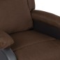 Massagesessel Dunkelbraun Kunstleder und Stoff Massagesessel Dunkelbraun Kunstleder und Stoff