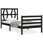 vidaXL Massivholzbett mit Kopfteil Schwarz 90x200 cm vidaXL Massivholzbett mit Kopfteil Schwarz 90x200 cm