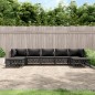 vidaXL 7-tlg. Garten-Lounge-Set mit Kissen Anthrazit Stahl vidaXL 7-tlg. Garten-Lounge-Set mit Kissen Anthrazit Stahl