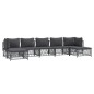 vidaXL 7-tlg. Garten-Lounge-Set mit Kissen Anthrazit Stahl vidaXL 7-tlg. Garten-Lounge-Set mit Kissen Anthrazit Stahl
