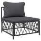 vidaXL 7-tlg. Garten-Lounge-Set mit Kissen Anthrazit Stahl vidaXL 7-tlg. Garten-Lounge-Set mit Kissen Anthrazit Stahl