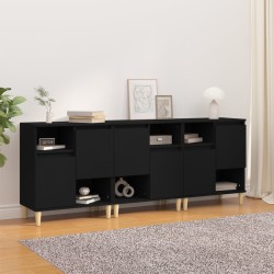 vidaXL Sideboards 3 Stk. Schwarz 60x35x70 cm Holzwerkstoff