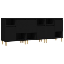 vidaXL Sideboards 3 Stk. Schwarz 60x35x70 cm Holzwerkstoff