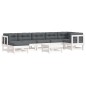 vidaXL 8-tlg. Garten-Lounge-Set mit Kissen Weiß Massivholz vidaXL 8-tlg. Garten-Lounge-Set mit Kissen Weiß Massivholz