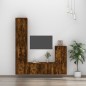vidaXL 4-tlg. TV-Schrank-Set Räuchereiche Holzwerkstoff vidaXL 4-tlg. TV-Schrank-Set Räuchereiche Holzwerkstoff