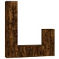 vidaXL 4-tlg. TV-Schrank-Set Räuchereiche Holzwerkstoff vidaXL 4-tlg. TV-Schrank-Set Räuchereiche Holzwerkstoff
