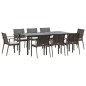 vidaXL 9-tlg. Garten-Essgruppe mit Kissen Poly Rattan und Stahl vidaXL 9-tlg. Garten-Essgruppe mit Kissen Poly Rattan und Stahl