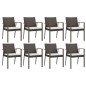 vidaXL 9-tlg. Garten-Essgruppe mit Kissen Poly Rattan und Stahl vidaXL 9-tlg. Garten-Essgruppe mit Kissen Poly Rattan und Stahl