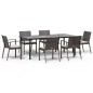 vidaXL 7-tlg. Garten-Essgruppe mit Kissen Poly Rattan und Stahl vidaXL 7-tlg. Garten-Essgruppe mit Kissen Poly Rattan und Stahl