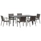 vidaXL 7-tlg. Garten-Essgruppe mit Kissen Poly Rattan und Stahl vidaXL 7-tlg. Garten-Essgruppe mit Kissen Poly Rattan und Stahl