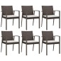 vidaXL 7-tlg. Garten-Essgruppe mit Kissen Poly Rattan und Stahl vidaXL 7-tlg. Garten-Essgruppe mit Kissen Poly Rattan und Stahl