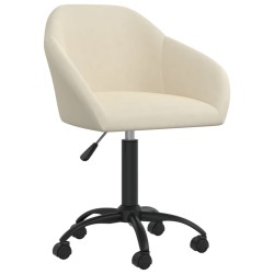 Esszimmerstühle 2 Stk. Drehbar Creme Samt