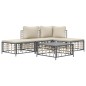 vidaXL 5-tlg. Garten-Lounge-Set mit Kissen Anthrazit Poly Rattan vidaXL 5-tlg. Garten-Lounge-Set mit Kissen Anthrazit Poly Rattan
