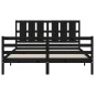 vidaXL Massivholzbett mit Kopfteil Schwarz 160x200 cm vidaXL Massivholzbett mit Kopfteil Schwarz 160x200 cm