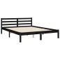 vidaXL Massivholzbett mit Kopfteil Schwarz 160x200 cm vidaXL Massivholzbett mit Kopfteil Schwarz 160x200 cm