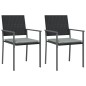 vidaXL 3-tlg. Garten-Essgruppe mit Kissen Poly Rattan und Stahl vidaXL 3-tlg. Garten-Essgruppe mit Kissen Poly Rattan und Stahl