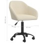 Esszimmerstühle 2 Stk. Drehbar Creme Samt Esszimmerstühle 2 Stk. Drehbar Creme Samt