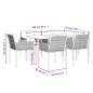 vidaXL 7-tlg. Garten-Essgruppe mit Kissen Poly Rattan und Stahl vidaXL 7-tlg. Garten-Essgruppe mit Kissen Poly Rattan und Stahl