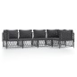 vidaXL 5-tlg. Garten-Lounge-Set mit Kissen Anthrazit Stahl vidaXL 5-tlg. Garten-Lounge-Set mit Kissen Anthrazit Stahl