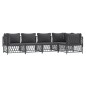 vidaXL 5-tlg. Garten-Lounge-Set mit Kissen Anthrazit Stahl vidaXL 5-tlg. Garten-Lounge-Set mit Kissen Anthrazit Stahl