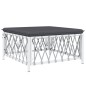 vidaXL 5-tlg. Garten-Lounge-Set mit Kissen Weiß Stahl vidaXL 5-tlg. Garten-Lounge-Set mit Kissen Weiß Stahl