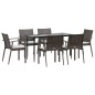 vidaXL 7-tlg. Garten-Essgruppe mit Kissen Poly Rattan und Stahl vidaXL 7-tlg. Garten-Essgruppe mit Kissen Poly Rattan und Stahl
