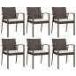 vidaXL 7-tlg. Garten-Essgruppe mit Kissen Poly Rattan und Stahl vidaXL 7-tlg. Garten-Essgruppe mit Kissen Poly Rattan und Stahl