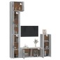 vidaXL 5-tlg. TV-Schrank-Set Grau Sonoma Holzwerkstoff vidaXL 5-tlg. TV-Schrank-Set Grau Sonoma Holzwerkstoff